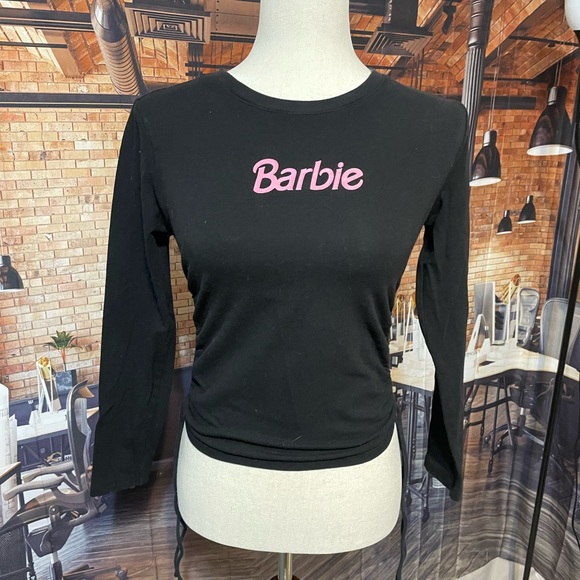 Barbie Black top with ties on both sides. This top fits Small/Medium (no tag) - Picture 2 of 3